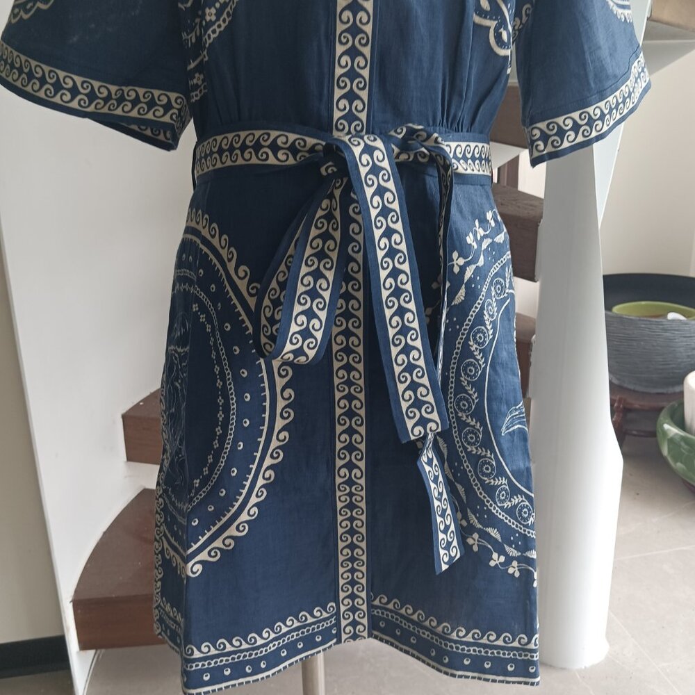 Alemais Oceane Mini Dress Navy - Picture 3 of 12
